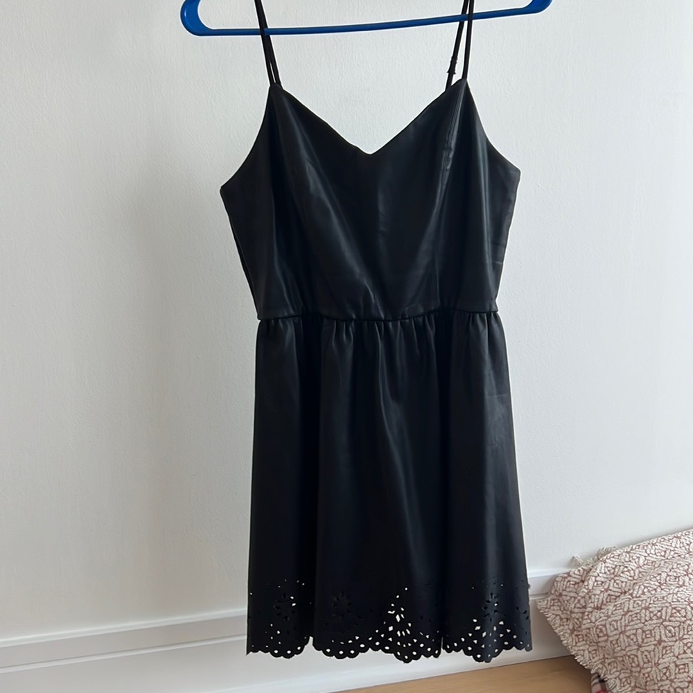 Leather black dress!